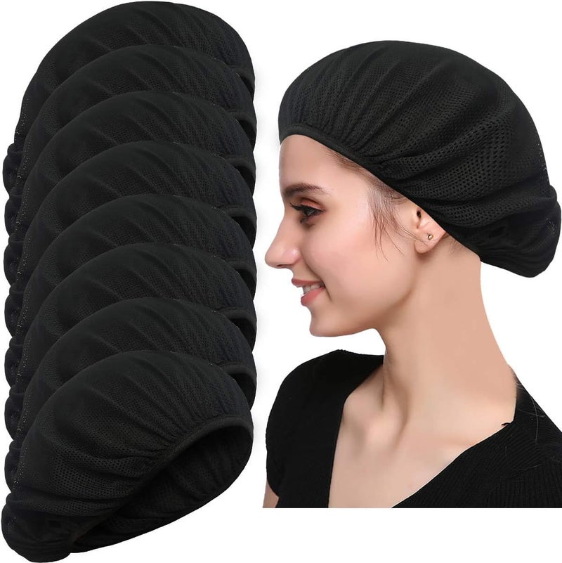 Uaussi 4 or 8 Pack Chef Hat Kitchen Cooking Chef Cap Adjustable Food Service Hair Nets Reusable Washable Mesh Bouffant Beanie - Image 1